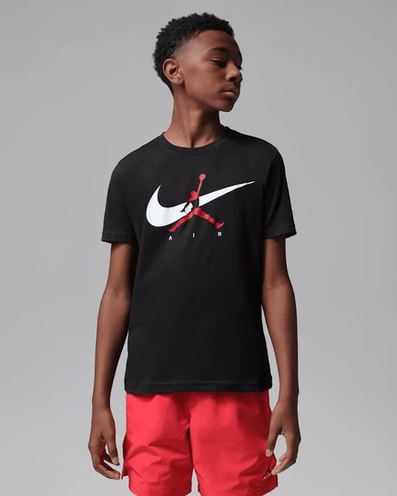 Детская футболка Jordan Jumpman Swoosh, черная