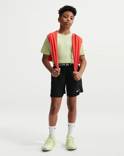 Шорты для мальчиков Nike Pro Dri-FIT, черные/белые