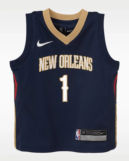 Детский боди Nike New Orleans Pelicans Icon Edition, тёмно‑синий