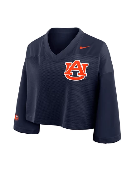 Женский укороченный топ Nike Auburn Jersey, темно-синий