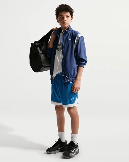 Детские баскетбольные шорты Nike Court Dri-FIT 5″, сине-белые
