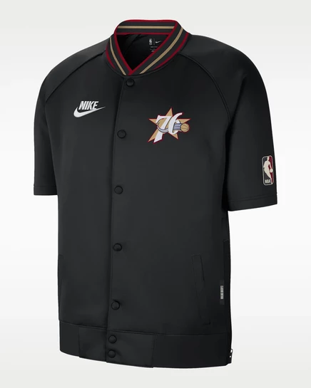 Мужская куртка Nike 76ers Hardwood Classics Dri-FIT, черная