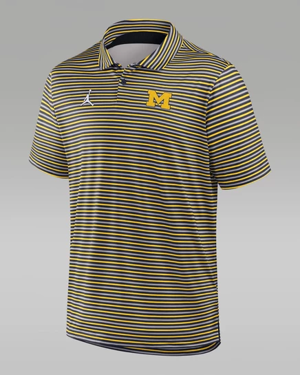 Мужское поло Jordan Brand Michigan Tour Stripe Polo Dri-Fit