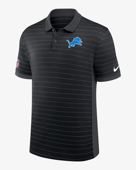 Мужское поло Nike Dri-FIT Detroit Lions Sideline, черное