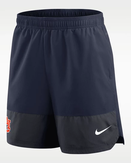 Мужские шорты Nike Auburn Sideline Dri-FIT с эластичным поясом, темно-синие