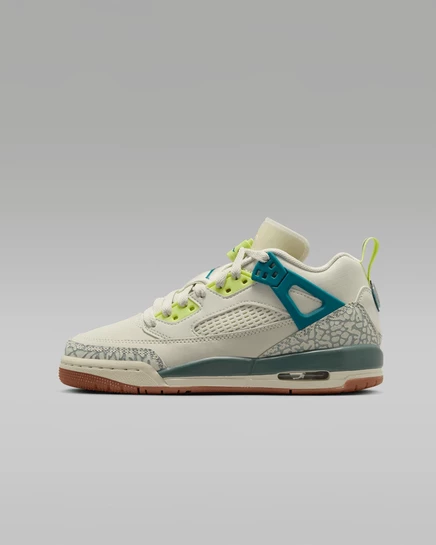Детские кеды Jordan Spizike Low, морской/шалфей/лимон/зелёный