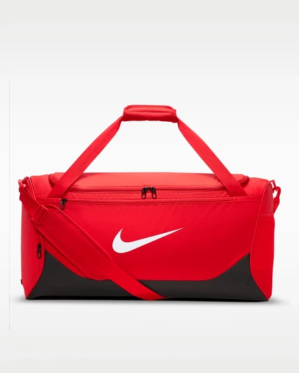 Унисекс сумка-даффл Nike Brasilia 60 л, красно-черно-белая