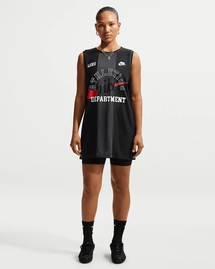 Женское платье Nike Sportswear Heritage, черное/антрацит/белое
