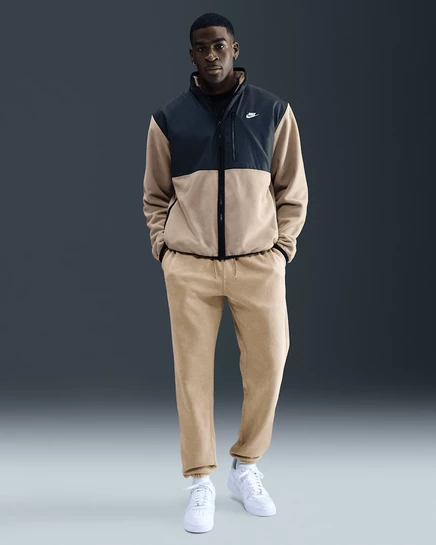 Мужские флисовые штаны Nike Sportswear Club с манжетами, парашютный бежевый