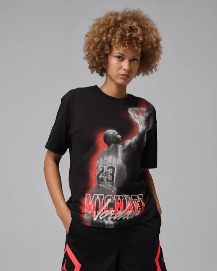 Женская футболка Jordan Sport Heritage, черная/infrared 23