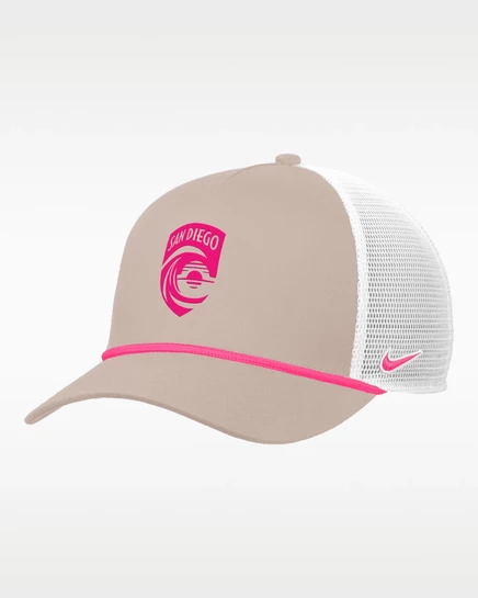 Унисекс кепка Nike San Diego Wave Rise Rope Trucker, белая/песочная/красная