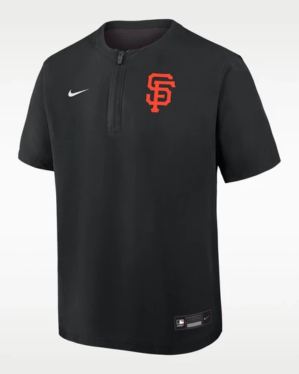 Мужская ветровка Nike San Francisco Giants Authentic 1/4‑zip, черная