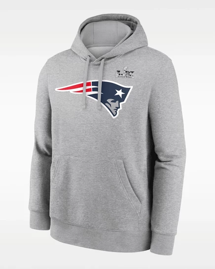 Мужская худи Nike New England Patriots Super Bowl LX, меланжевый