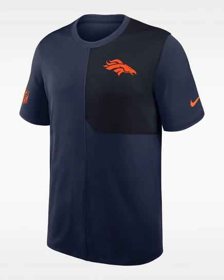 Мужская футболка Nike Sideline Broncos, темно-синяя