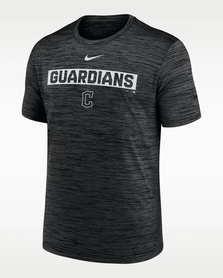 Мужская футболка Nike Cleveland Guardians Velocity Dri-FIT, черная