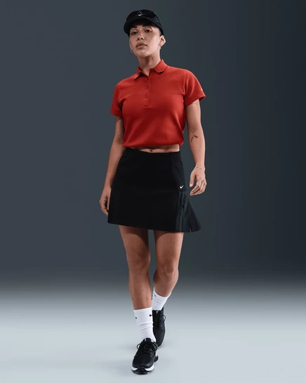 Женская юбка Nike для гольфа, черная/белая