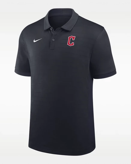 Мужская поло Nike Cleveland Guardians Striped Victory Dri-FIT, темно-синяя