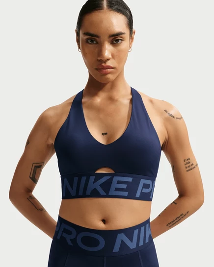 Женский бюстгальтер Nike Pro Sculpt с вкладышами сине-белый