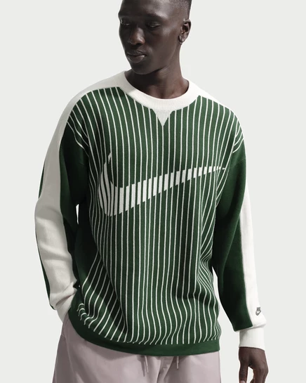 Мужской джемпер Nike Sportswear Club, темно-зеленый/молочный