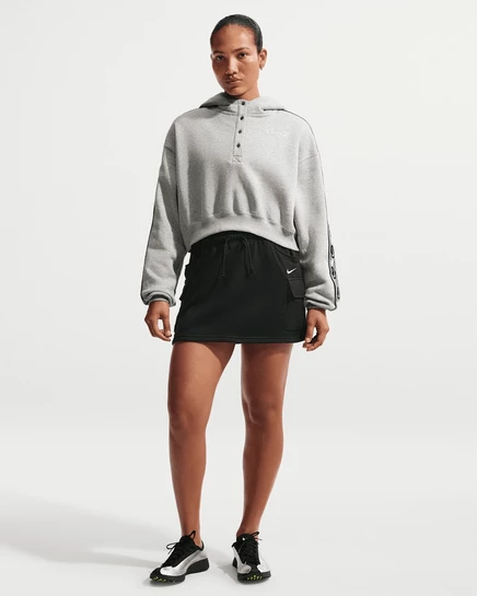 Женская мини-юбка Nike Phoenix Fleece карго, черная