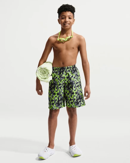 Шорты для мальчиков Nike Swim Breaker 7″ с подкладкой, черные