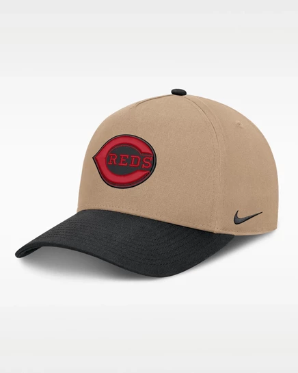 Мужская бейсболка Nike Cincinnati Reds Rise A-Frame, хаки/черная