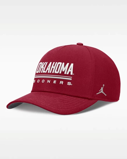 Мужская кепка Jordan Brand Oklahoma Sideline, красная