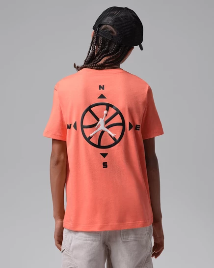 Детская футболка Jordan Jumpman Compass, манговая