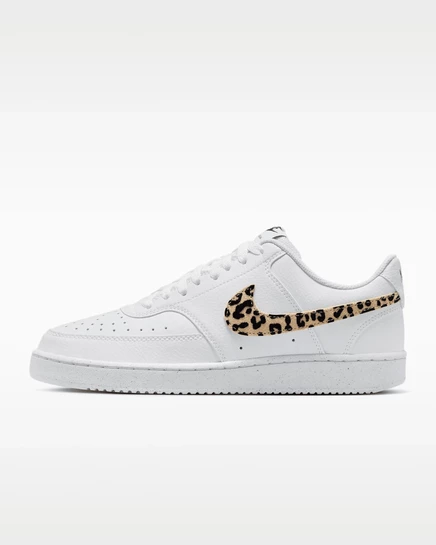 Женские кроссовки Nike Court Vision Low, бело-черные/многоцветные