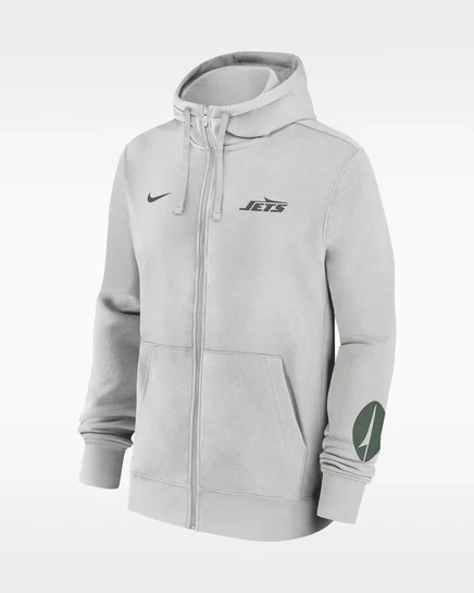Мужское худи Nike New York Jets Club, серое