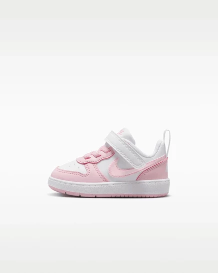 Детские кроссовки Nike Court Borough Low, белые/розовые
