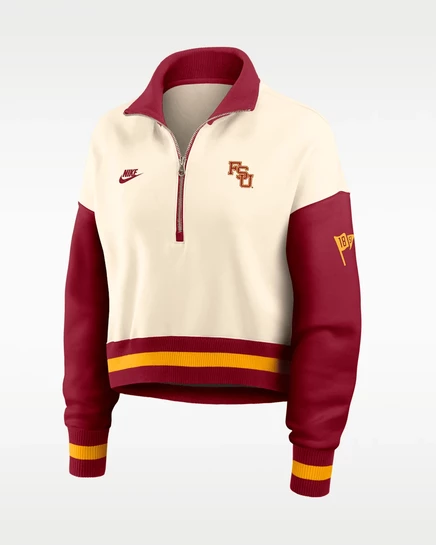 Женский свитшот Nike Florida State Legacy, бежево-малиновый