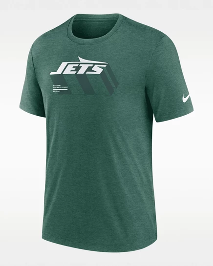 Мужская футболка Nike New York Jets, зеленый меланж