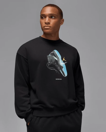 Мужской свитшот Jordan Brooklyn Fleece, черный/голубой