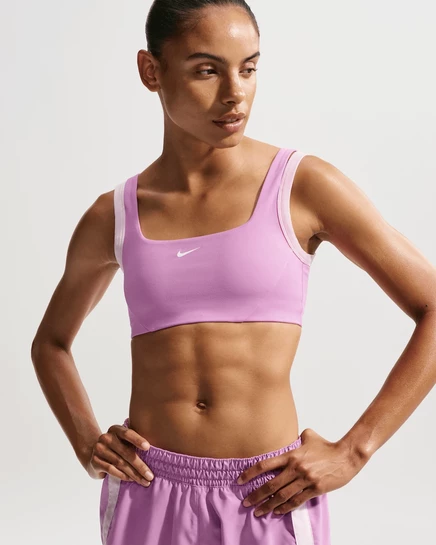 Женский бюстгальтер Nike One лёгкой поддержки, розово-белый
