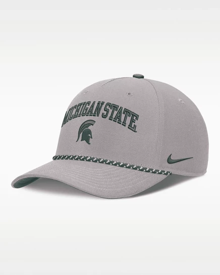 Мужская кепка Nike Primetime Rise Rope Michigan State, серая