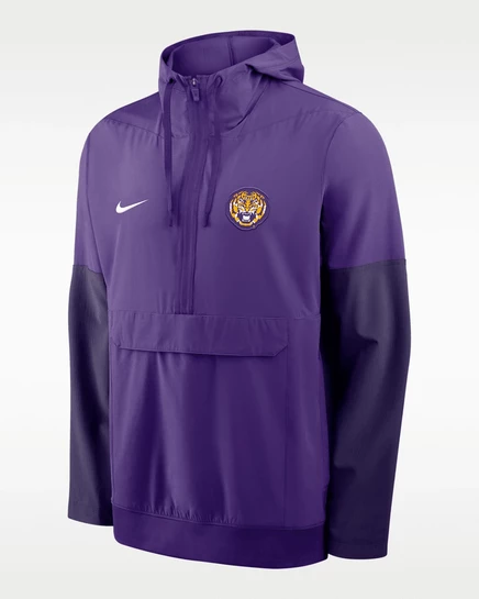 Мужская куртка-анорак Nike College с полумолнией, фиолетовая