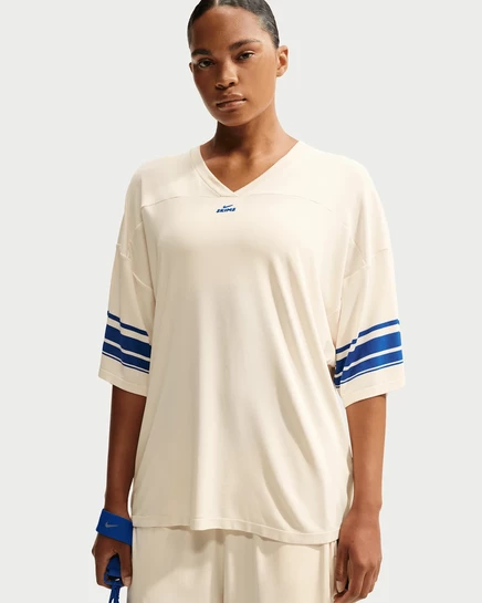 Женский топ NikeSKIMS Stretch Knit, айвори/синий