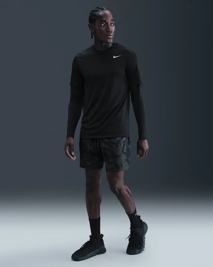 Мужские шорты Nike Form Dri-FIT 7″ без подкладки, тёмно-зелёные/чёрные