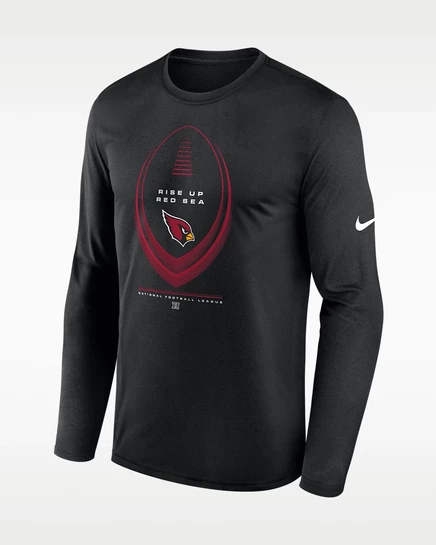 Мужской лонгслив Nike Arizona Cardinals Dri-FIT, черный