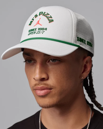Унисекс кепка Jordan Rise Structured Trucker, белая/зеленая/красная