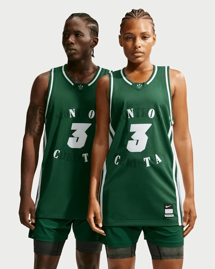 Мужская баскетбольная майка Nike KD x NOCTA, зелено-белая