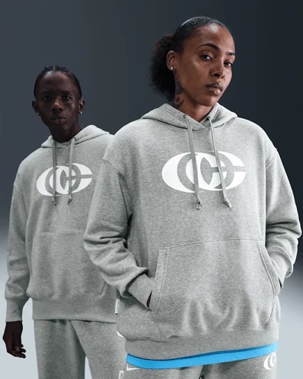 Унисекс худи Nike Caitlin Clark Phoenix Fleece, темно-серое/белое