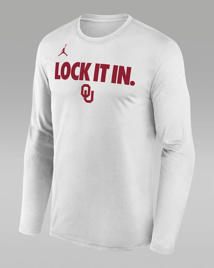 Мужская футболка Jordan Oklahoma 2026 Dri-FIT, белая