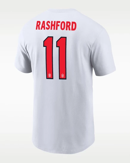 Мужская футбольная футболка Nike Marcus Rashford, белая