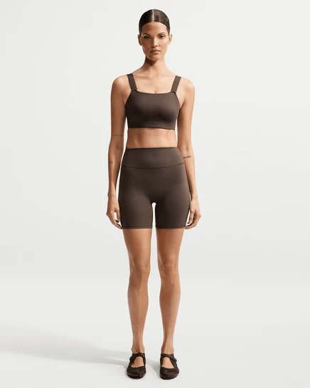 Женские велосипедки NikeSKIMS Matte 5″ с высокой талией, nskm тёмно-сепия