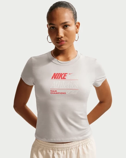 Женская футболка Nike Chill Knit укороченная, светло-бежевая