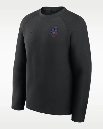 Мужской пуловер Nike New York Mets Tech Fleece, черный