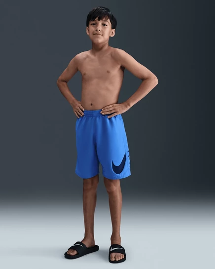Детские плавки-шорты Nike Swim Breaker 7″ с подкладкой, голубой/тёмно-синий