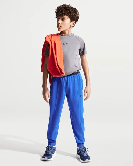 Брюки для мальчиков Nike Pro, сине-бело-черные